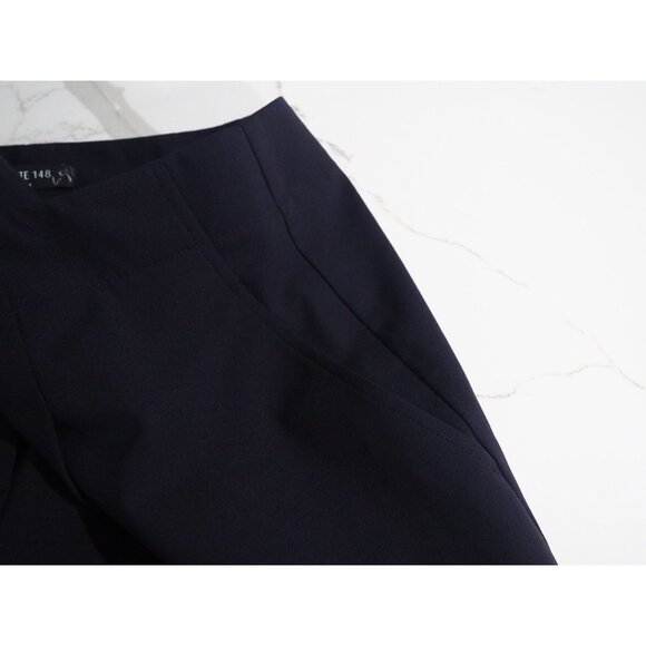 Lafayette 148 Navy Blue Staight Leg Wool Dress Pants $698, Size 12 (US) - Picture 11 of 12